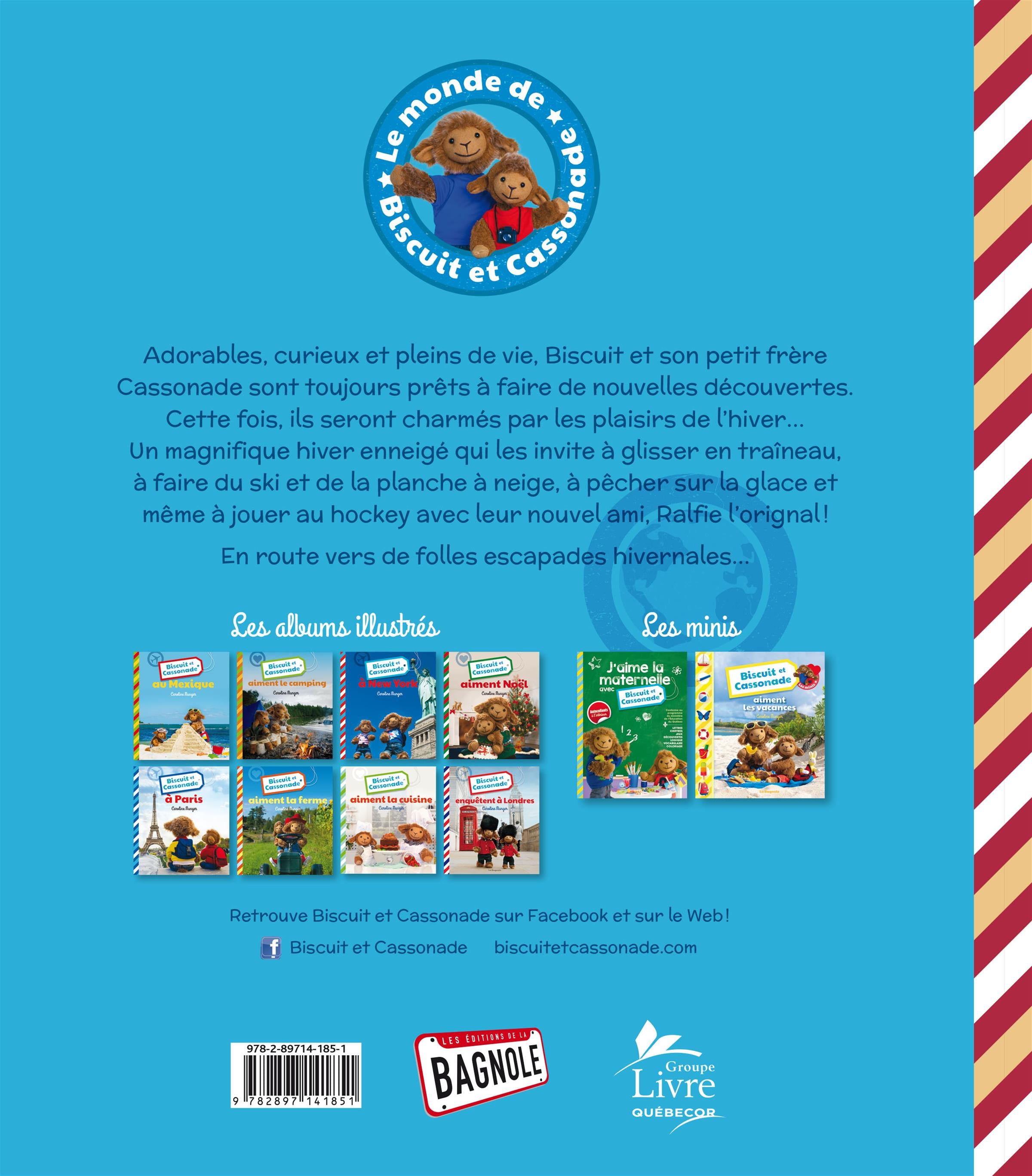 Couverture du livre de Biscuit et Cassonade aiment l'hiver - papier format