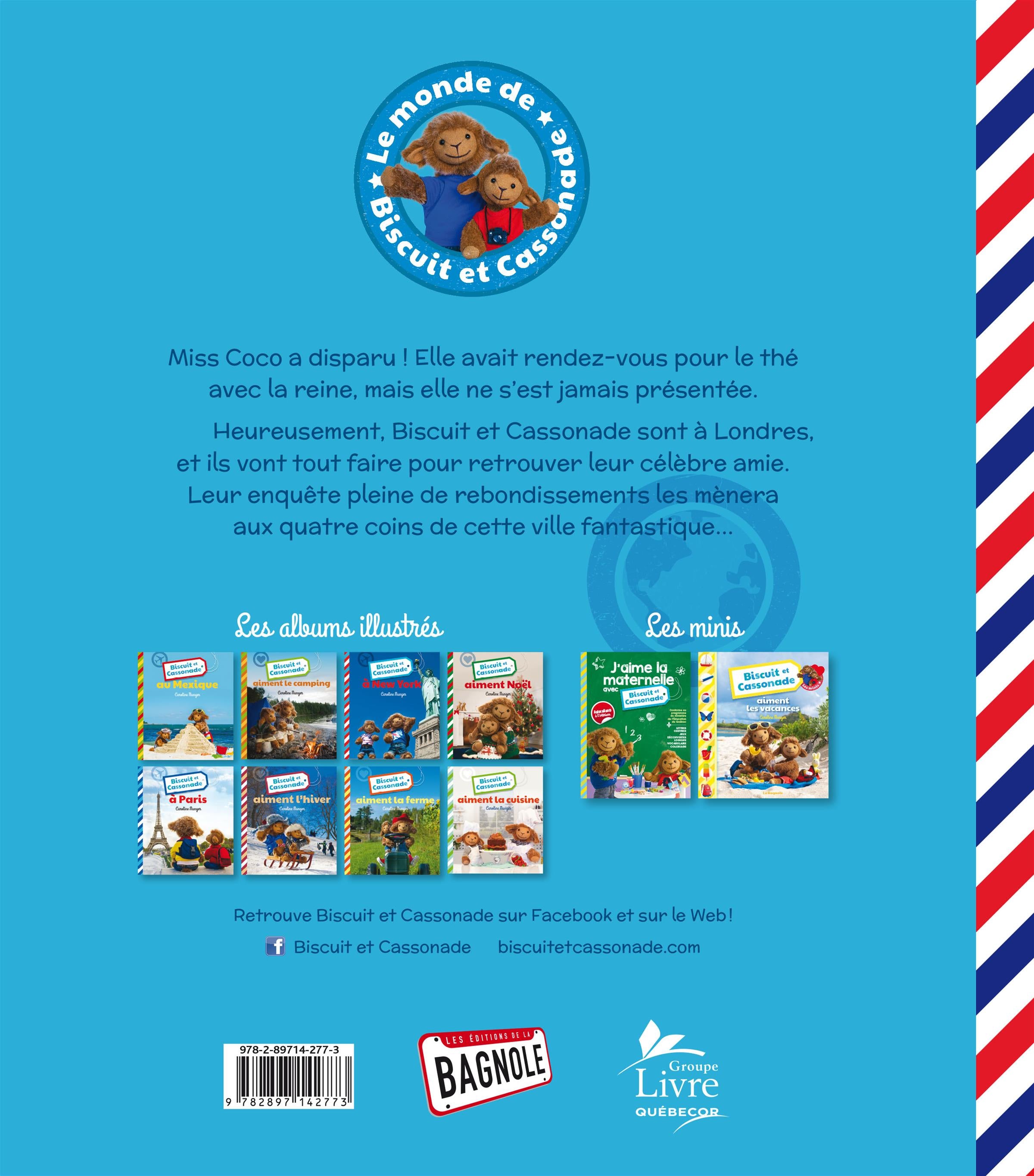 Couverture du livre de Biscuit et Cassonade enquêtent à Londres - papier format