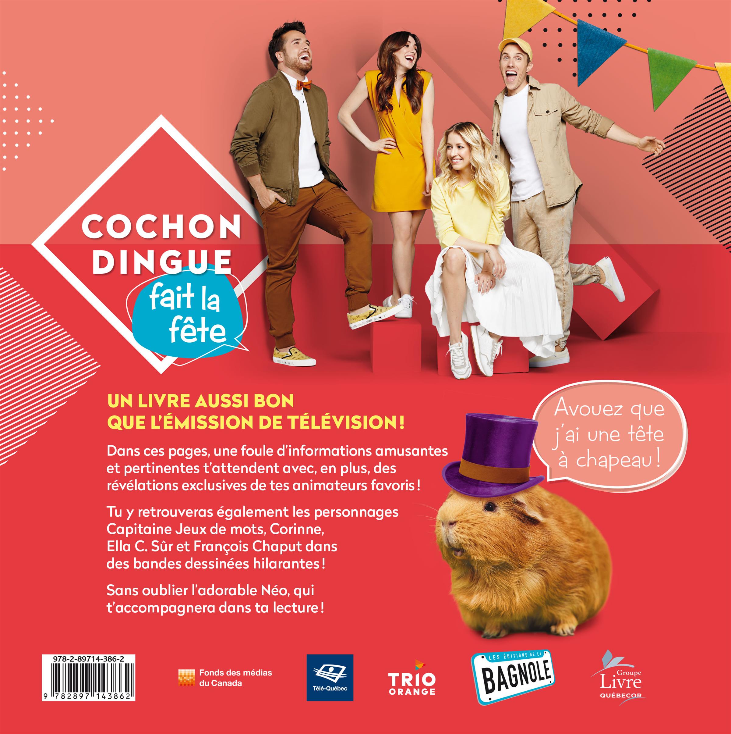 Couverture du livre de Cochon Dingue fait la fête - papier format