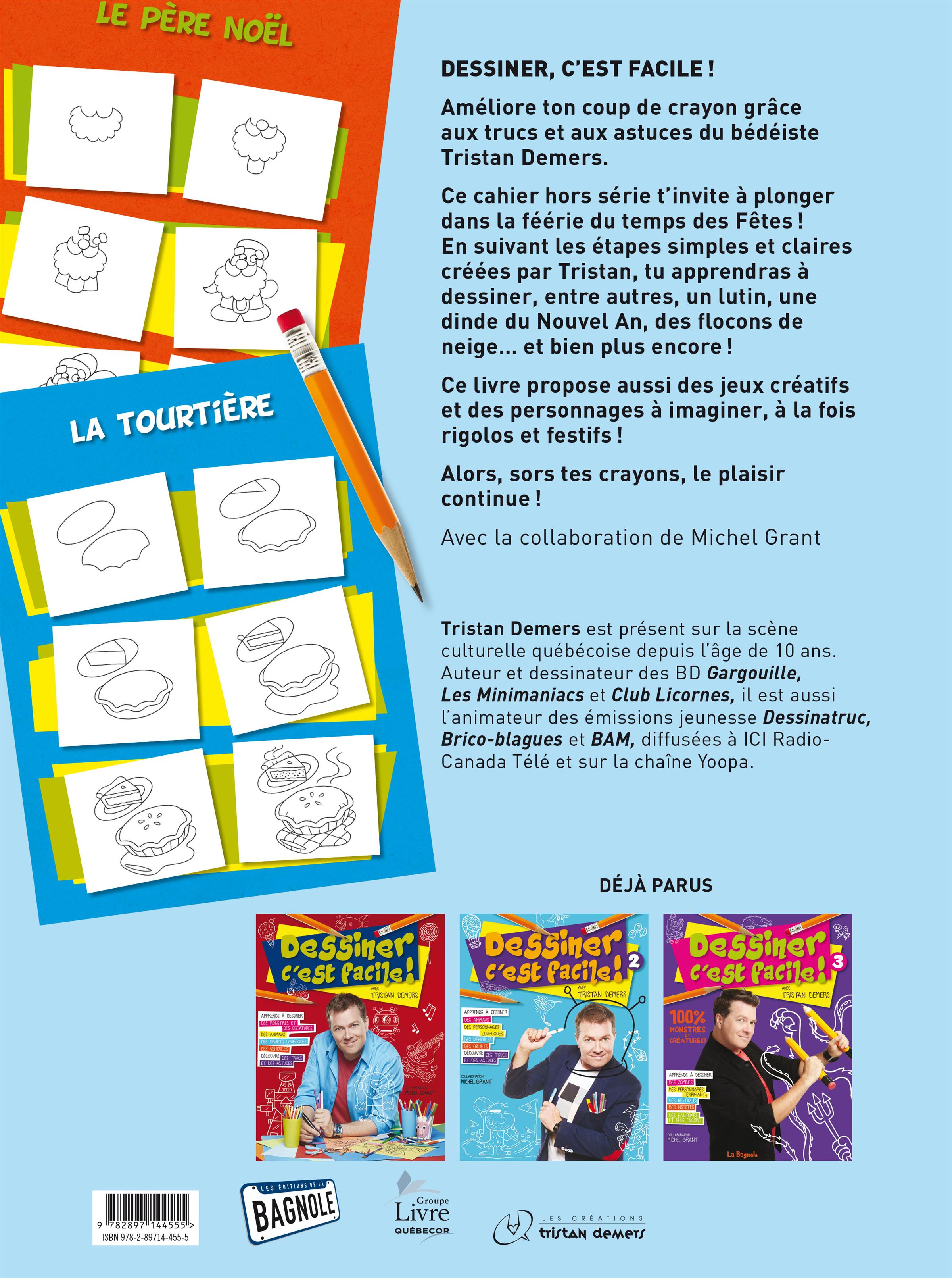 Couverture du livre de Dessiner c'est facile à Noël ! - papier format