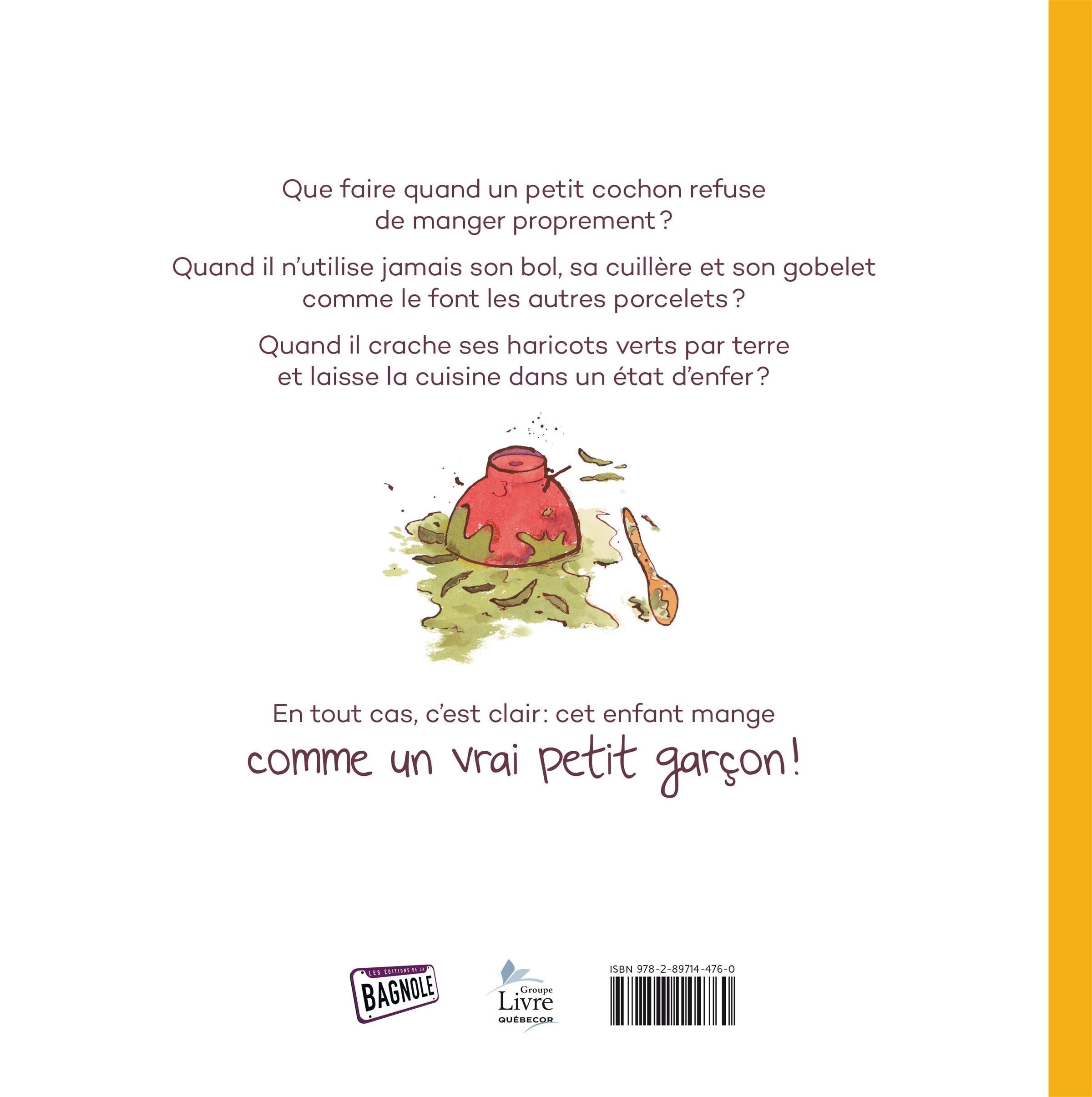 Couverture du livre de Le petit cochon qui mangeait comme un petit garçon - papier format