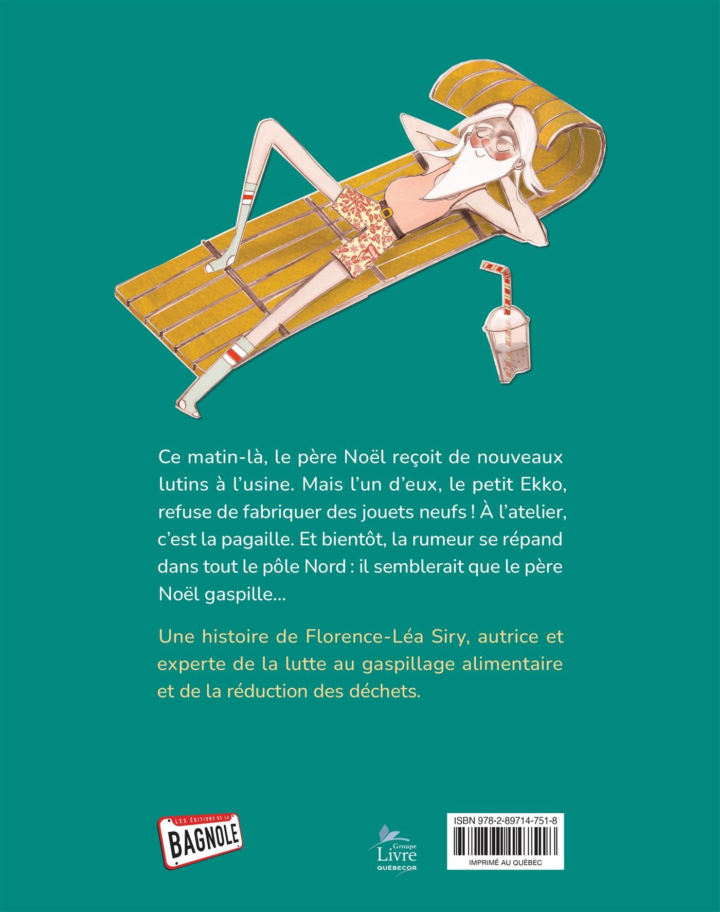 Couverture du livre de Le père Noël gaspille - papier format