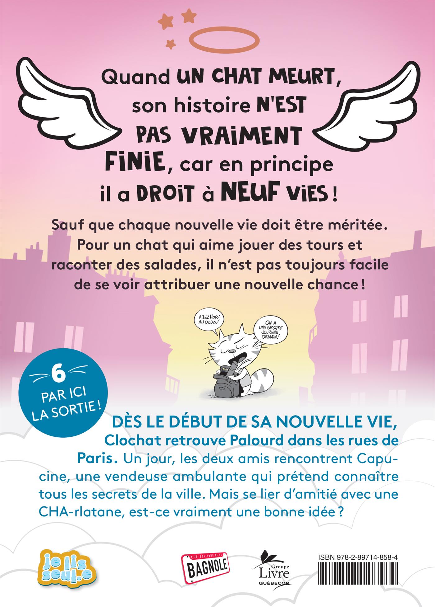 Couverture du livre de Clochat veut ses neuf vies 6 - papier format