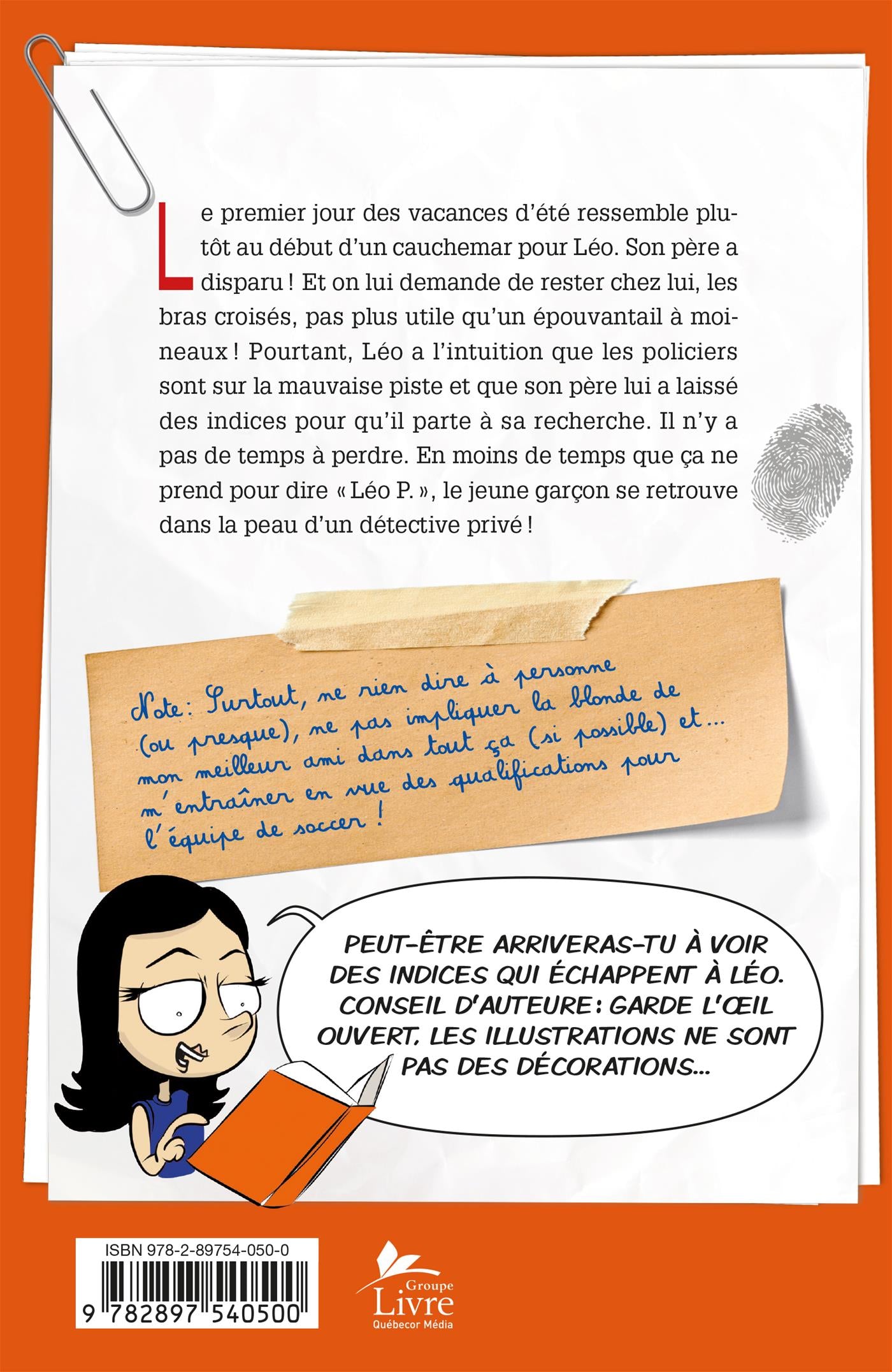 Couverture du livre de Léo P. Détective privé, tome 1: La disparition - papier format