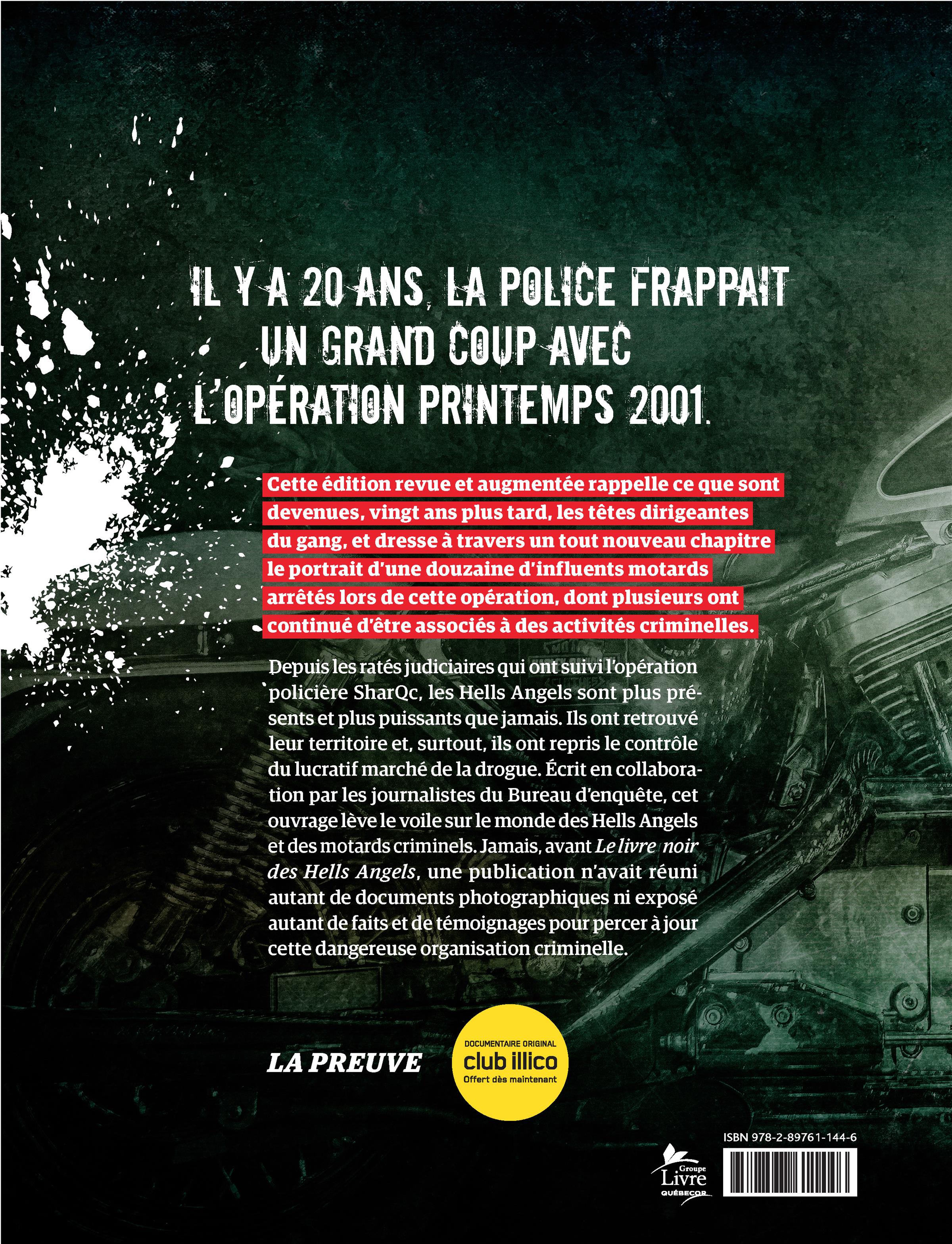 Couverture du livre de Le livre noir des Hells Angels - papier format