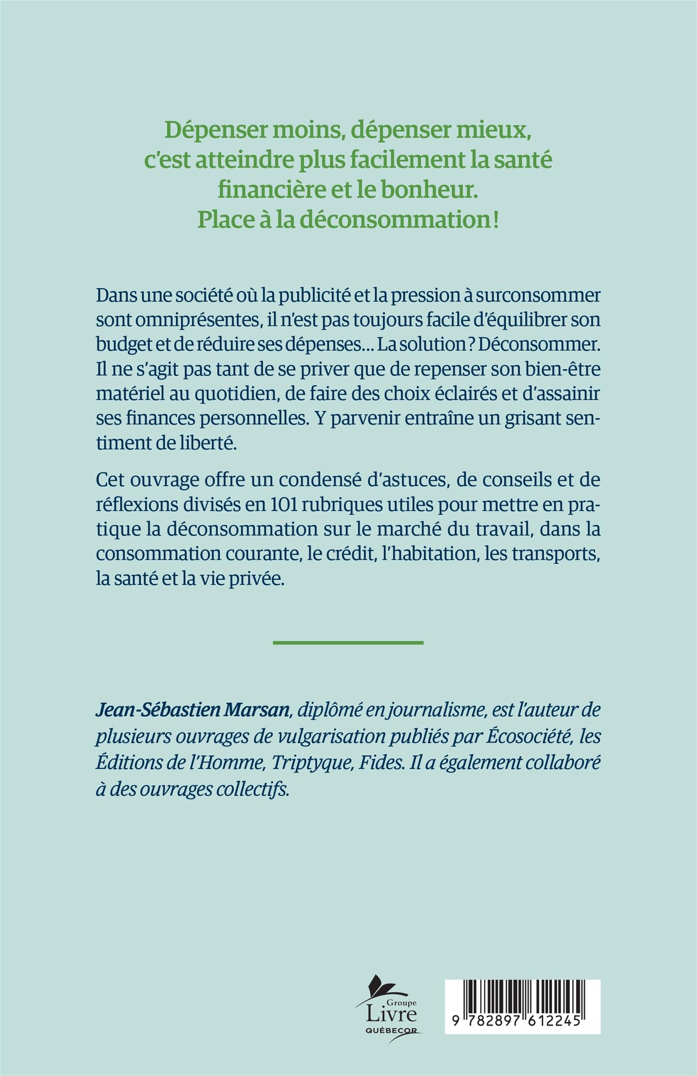 Couverture du livre de Se libérer par la déconsommation - papier format